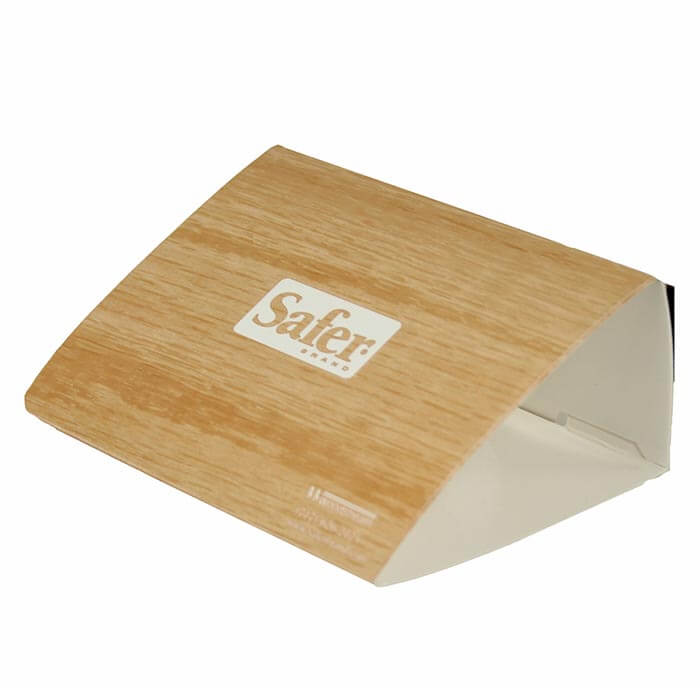 Pantry Pest Trap, 2 Pack: Close-up of packaging box showcasing natural pest control traps for pantry moths, includes two traps covering up to 400 sq ft each.