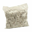 Bird Nester Refill: Close-up of a plastic bag containing 5 oz. of natural cotton nesting material for birds, featuring soft, durable fibers with tiny seeds.