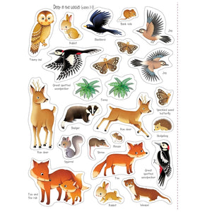 First Sticker Book Nature: Illustrated woodland creatures and plants, ready as stickers, including birds, mammals, and insects, inspiring exploration and learning in young naturalists.