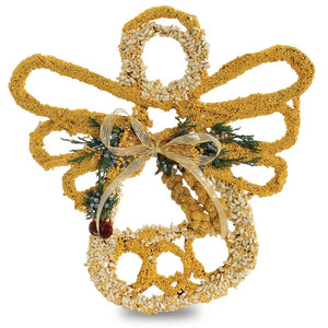 Wild Bird Seed Angel: Decorative angel-shaped bird feeder with premium seeds, natural accents, and ready-to-hang design, perfect for attracting birds to your garden.