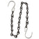 Hanging Chain with S-Hooks, featuring a close-up of metal links and hooks, ideal for hanging feeders or chimes, holds up to 15 lbs.