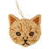 Cat Cookies, 3 to Choose From: A flat, cat-head–shaped seed ornament with a raffia hanger, ideal for outdoor bird feeding.