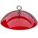 Hummerfest Weather Dome with a gold ring, designed to protect hummingbird feeders from rain and sun, made of high-impact, UV-stabilized red plastic.