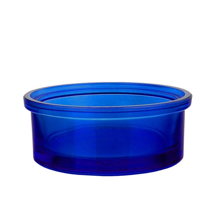 Replacement Glass Feeder Dish, Cobalt Blue, for Couronne bird feeders, ideal for holding water, mealworms, seeds, suet nuggets, or jelly.