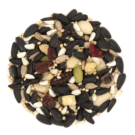 Duncraft High Energy Blend Wild Bird Seed, 5-lb bag, featuring a mix of nuts, seeds, and fruits for attracting various bird species.