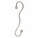 Copper Beaded Hook: Close-up of a sturdy, curved metal hook with rose-tinted bead accents, ideal for holding bird feeders or outdoor decorations.