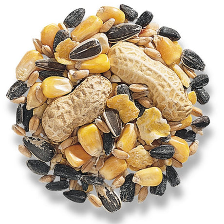 Duncraft Premium Wildlife Snack, 5-lb bag, featuring a mixture of whole peanuts, sunflower seeds, corn, and other seeds, ideal for wildlife feeders.