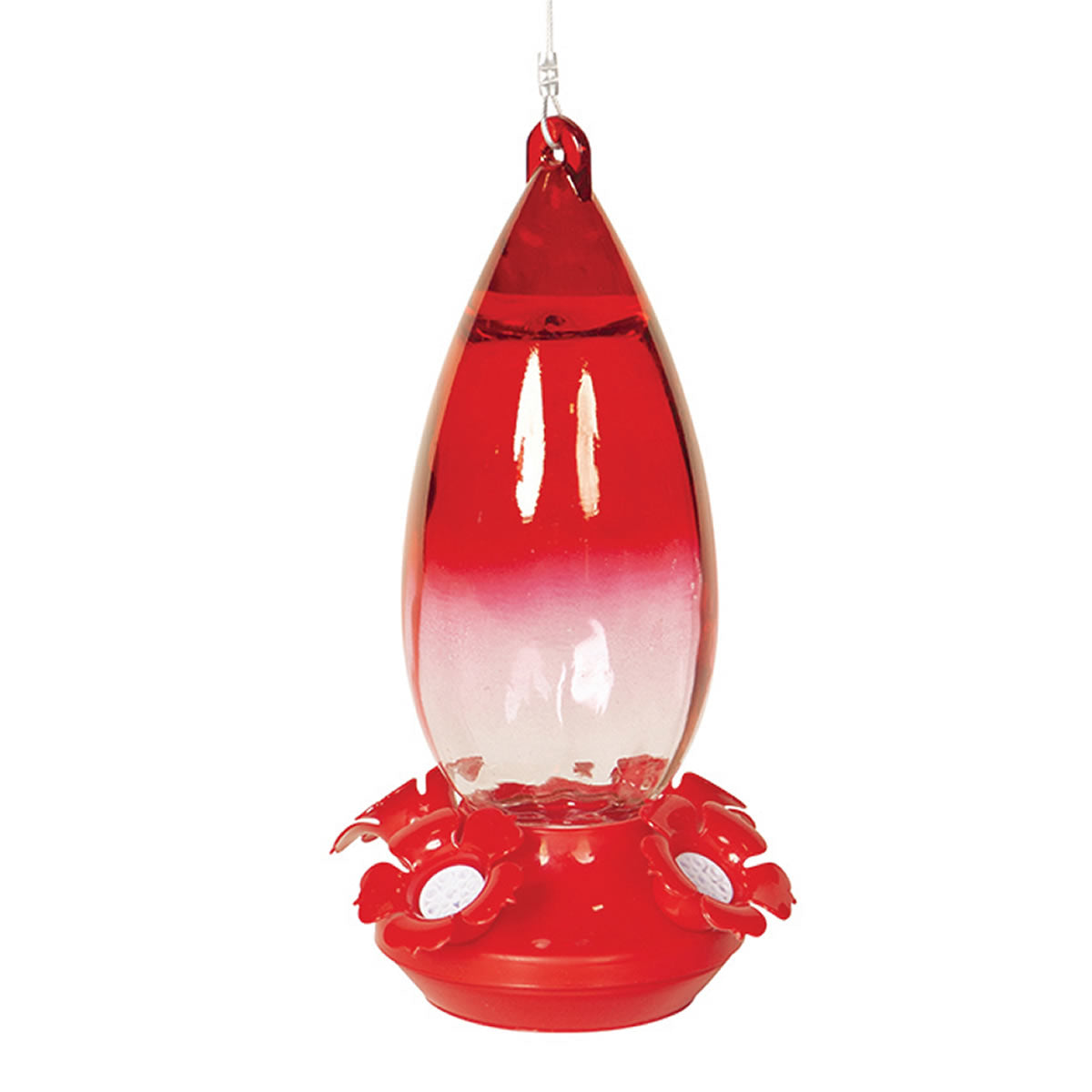 Raindrop Glass Hummingbird Feeder