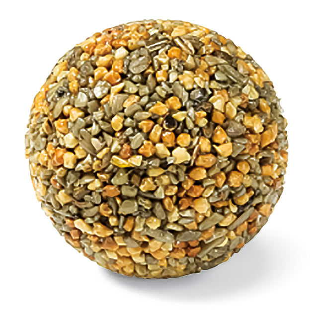 Duncraft Woodpecker Wild Bird Seed Balls, resembling small rock balls, designed to attract woodpeckers and nut-eating birds, available in sets of 12 or 24.