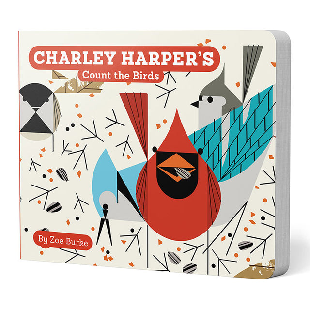 Charley Harper's Count the Birds board book featuring illustrated birds on the cover, ideal for teaching numbers with engaging rhymes and durable design.