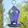 Artisan Gravity Hummingbird Feeder, Spring Rain, with thick, hand-blown glass, six flower ports, and circular perch for comfortable feeding.