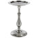 Classic Pewter Pedestal Bird Bath featuring a round metal bowl on a silver pedestal, perfect for birds to perch and drink.
