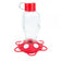 Glass Bottle 20 oz. Hummingbird Feeder with red lid, ant moat, six feeding stations, clear reservoir, and wraparound perch for easy feeding and monitoring.
