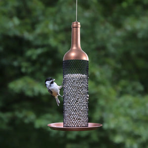 Mesh Wine Bottle Bird Feeder