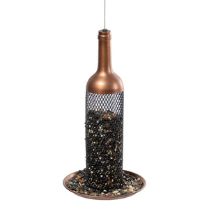 Mesh Wine Bottle Bird Feeder