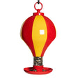 Up, Up & Away Bird Feeder: Hot air balloon-shaped feeder with a large tray, plexiglass tube, and durable finish for easy bird watching and filling.