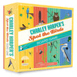 Charley Harper's Spot the Birds Board Game features a colorful box with a cartoon bird illustration, designed for family fun and birdwatching adventures.