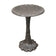 Decorative metal bird bath on a white background