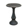 Metal pedestal bird bath on a white background