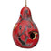 Cardinals on a Branch, Gourd Birdhouse: Handcrafted red gourd birdhouse with cardinal designs, featuring a 1-1/4 inch opening, drainage holes, and protective varnish.
