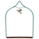 Charmed Teal Hummingbird Swing with a hand-stained wooden perch and silver pendant, designed for hummingbird perching and easy hanging near feeders or flowers.