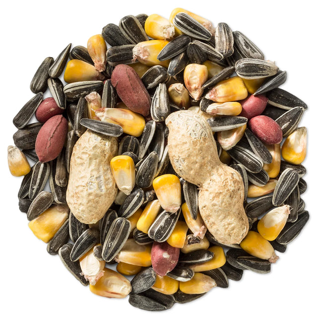 Cole's Critter Munchies Wildlife Food, 5-lb bag featuring a mix of peanuts, sunflower seeds, and corn, ideal for attracting various wildlife.
