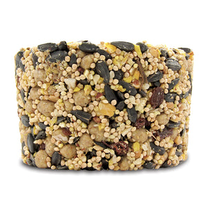 Fruit & Nut Snak™ with Berry Nuggets™ Stak'em, set of 4, showing a close-up of the stackable seed, nut, and suet mixture for bird feeders.