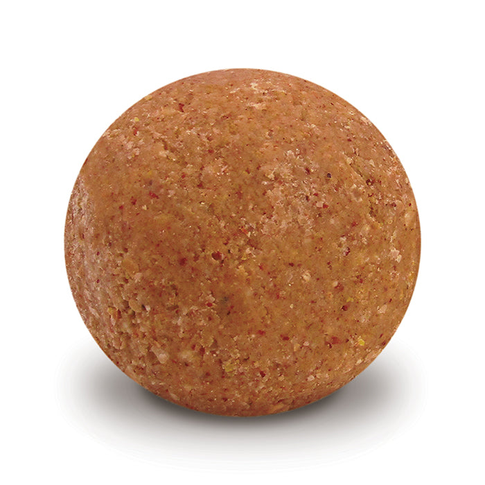 Hot Pepper Delight Dough Balls, 4 pack, with speckled texture, offer nutritious, no-mess suet snacks for birds, deterring squirrels. Ideal for most suet ball feeders.