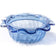 Bluebird Feeder Replacement Cup: blue glass bowl with scalloped edge, leakproof and easy to clean, perfect for mealworms, seeds, and other bird food.