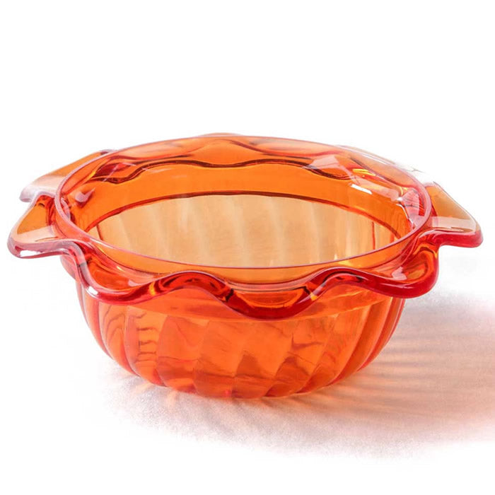 Oriole Feeder Replacement Cup: Orange glass bowl with a scalloped edge, perfect for feeding jelly and other bird food, easy to clean and refill.