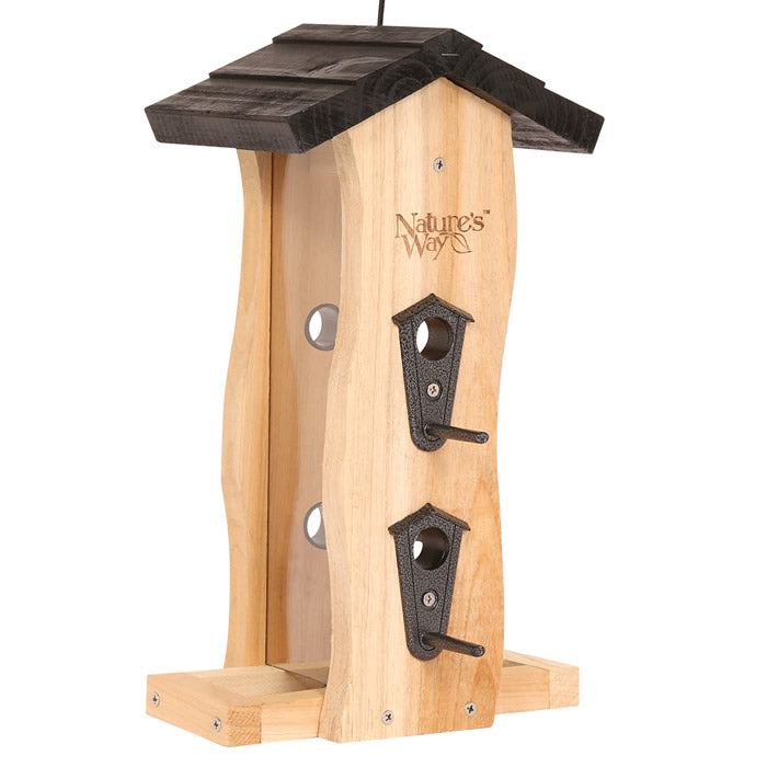 Cedar Vertical Wave Bird Feeder – Duncraft