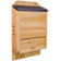 Cedar Bat House 3-Chamber with a black top, wooden construction, three roosting chambers, landing skerfs, and front/side air vents for aeration.