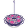 Petunia Passion Plastic Dish Hummingbird Feeder with flower design, featuring five feeding ports and built-in ant moat. Holds 13 ounces.