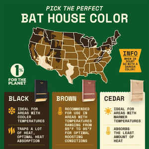 Three-Chamber Bat House, Brown
