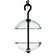 Mosaic Birds Hanging Double Poppy Feeder with two glass dishes on a black pole, designed for bird treats or water, featuring a sturdy metal hanger.