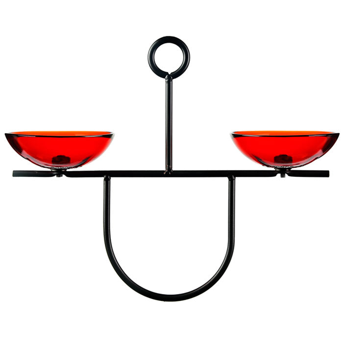 Mosaic Birds Side by Side Poppy Bird Feeder | Red | Duncraft