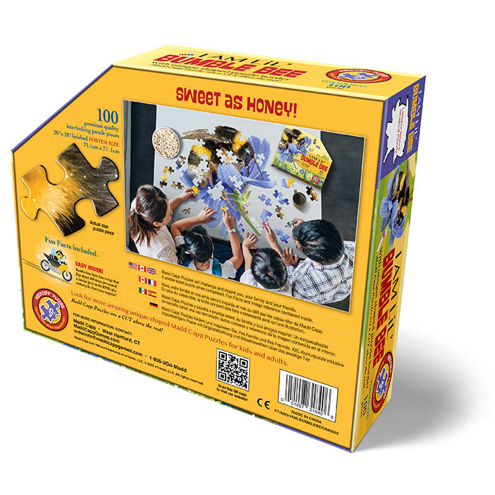 I Am Lil' Bumble Bee 100 pc. Puzzle box featuring a woman and child playing with puzzle pieces.