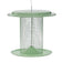 Sage green sunflower seed bird feeder with metal mesh screen and wide.