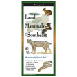 Land Mammals of the Southeast Folding Guide displaying illustrations of a lynx, rabbit, squirrel, and bat with identification text.