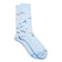 Light blue bird lover socks featuring colorful songbirds in flight by Conscious Step