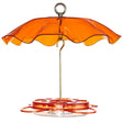 BirdsChoice Oriolefest & Swirl Weather Guard feeder with four jelly dishes, ant moat, acrylic weather guard, and brass hanging hardware for optimal oriole feeding.