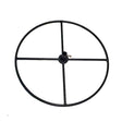 Patio Base for 1 Poles: Black circular metal base with handle, designed to stabilize bird feeding poles on patios or decks.