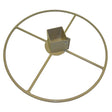 Patio Base for 4 x 4 Post: Metal circular base with a central hole, designed for stability, fits standard posts, ideal for mounting birdhouses or feeders.