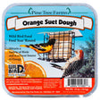 Orange Suet Dough Cakes, 12 Cakes: Packaged wild bird food featuring a label with orioles and woodpeckers, promoting energy-rich, year-round feeding with citrus and nut ingredients.