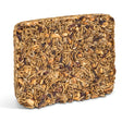 Mealworm Banquet Large Seed Cake, a compressed block with dried mealworms, seeds, nuts, and cranberries, ideal for feeding wild birds and supporting high energy levels.