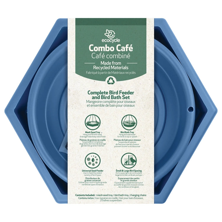 Nature's Way Combo Café 2-in-1 Recycled Plastic Bird Feeder and Bird Bath