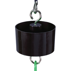 Trap-It Ant Moat with a round design, featuring a top and bottom hook for easy feeder attachment, holds 3/4 cup water to deter ants.