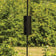 Flat Top Squirrel Baffle on a pole, designed to prevent squirrels from accessing bird feeders. Suitable for poles 1/2 to 1-3/4 in diameter.
