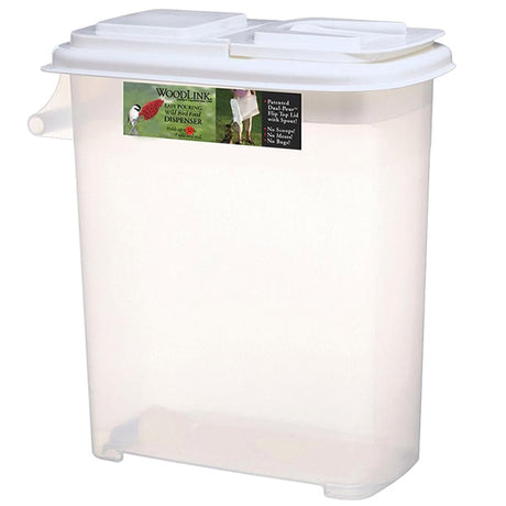 Seed Storage Container, 32 Quart, featuring a durable plastic build with a secure lid, ideal for waste containment or recycling purposes.