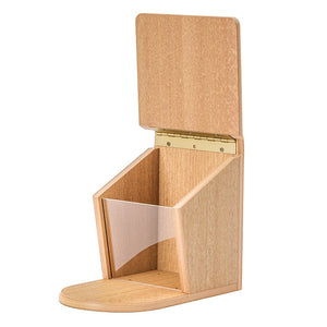 Birds Choice Spruce Creek Squirrel Munch Box Feeder, a wooden box with a clear plexiglass lid, ideal for holding up to 2 lbs. of seed.